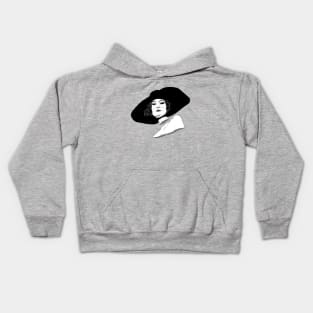 Woman With Hat Kids Hoodie